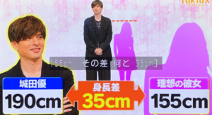 190cm 城田優は逆身長コンプレックスでサバ読みしていた過去 芸能 スポーツニュース